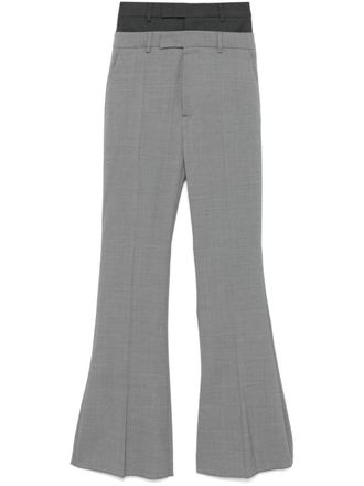 Sportmax Pantaloni svasati a strati - Grigio