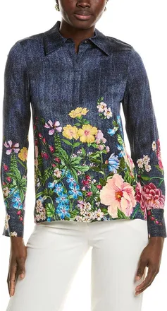 Elie Tahari The Johanna Silk-Blend Blouse