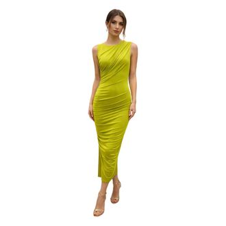 Mars&eacute;m Party Dresses, female, Green, Size: 2XL Midi Draped Dress