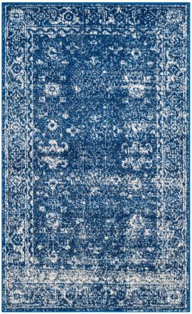Safavieh Alfombra transicional de polipropileno azul/blanco, 122 x 183 cm