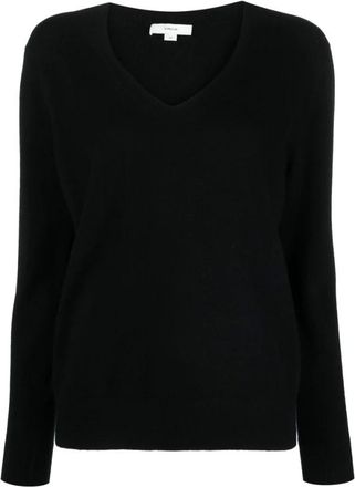 Vince Weekend V-neck Jumper - female - Vince - Cashmere Knitwear - Black - XS - Knitwear
