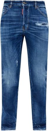 Dsquared2 Blue Straight High Rise Jeans