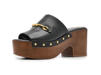 Vince Camuto Efellan Studded Platform Clog Womens Shoes Black : 9.5 M, Leather