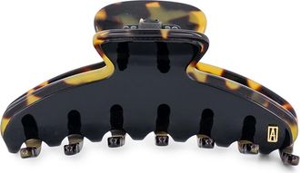 Alexandre de Paris Medium Claw Clip in Black And Tortoise at Nordstrom