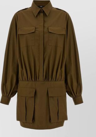 7 For All Mankind longline dress utility style epaulettes pockets