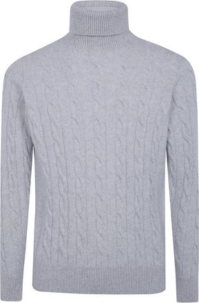 FILIPPO DE LAURENTIIS Ml Braid - Heren - Coltruien - Grijs - XL - Leer - Truien & Vesten