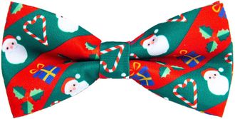 Generic Christmas Bow Tie for Men & Women, Red Biscuits Novelty Xmas Holiday Party Accessory - Funny Colourful Joke Festive Bowtie for Work Do, Events, or Uni