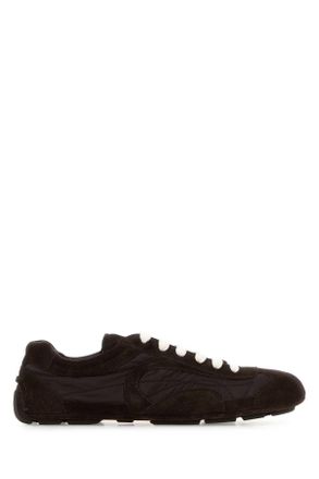 Prada Brown Suede And Re Nylon Montecarlo Re Edition 2005 Sneakers