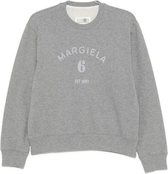 Maison Margiela Katoenen sweatshirt met logo - Dames - Sweatshirts & Hoodies - Grijs - Maat: M Katoen