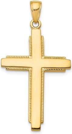 Diamond2Deal 14k Yellow Gold Solid Cross Pendant