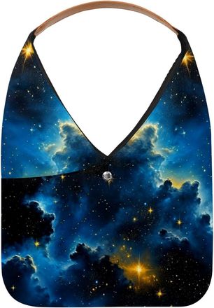 Generic Stars Nebula Reusable Lightweight Grocery Bags - Foldable Into Compact Pouch, Washable & Sturdy, Multipurpose for Shopping and Travel