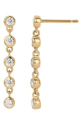 Made by Mary Poppy Tennis Drop Earrings in Gold Vermeil at Nordstrom