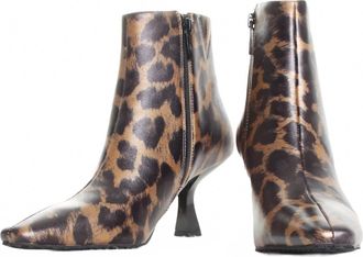 Donald J Pliner Womens Baltimore Leopard Ankle Booties In Multi
