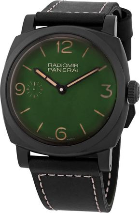 Officine Panerai Radiomir 48MM Hand Wind Military Green Dial Ceramic Mens 48 mm Watch PAM00997