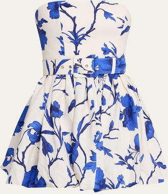 Cara Cara Swan Strapless Mini Bubble Dress