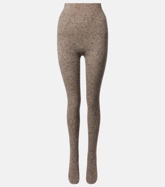 The Row Mumu cashmere tweed tights