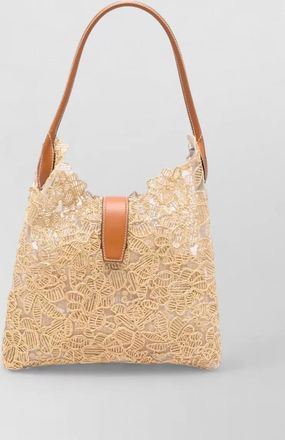 Ermanno Scervino floral-embroidered hobo bag