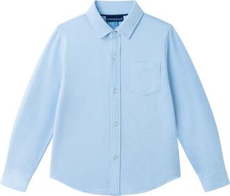 Andy & Evan Kids Oxford Cloth Button-Up Shirt in Light Blue at Nordstrom, Size 3T