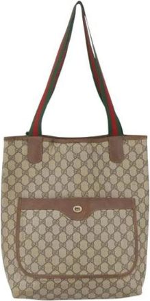 Gucci Pre-owned Tote Bags, female, Beige, Size: ONE SIZE Pre-owned Plastic Tote Bag