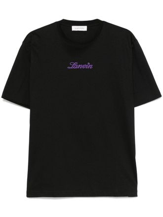 Lanvin T-shirt met geborduurd logo - Zwart
