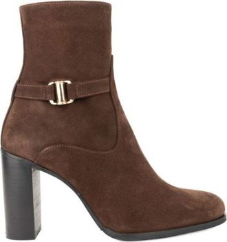 Sergio Moretti Brown Classic Decorative Buckle Suede Ankle Boots