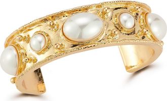 Sphera Milano Faux Pearl Cuff Bracelet in Gold at Nordstrom Rack