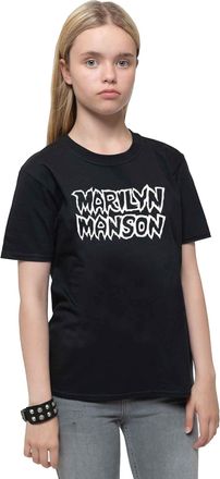 Marilyn Manson Kids T Shirt Classic Logo Official Black Ages 5-14 yrs XX-Large (13/14 Yrs)