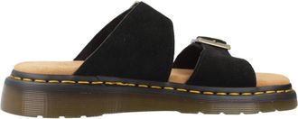Dr. Martens Schoenen, Dames, Zwart, 40 EU, Leer, Klassieke leren sliders