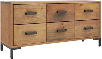 vidaXL Storage Cabinet Brown 110x30x45 cm Solid Pinewood Vidaxl