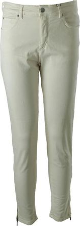 C.Ro Magic Fit Cropped Broek Ecru Slim - Dames - Vrijetijds broeken - Beige - 2XL - Katoen - Broeken