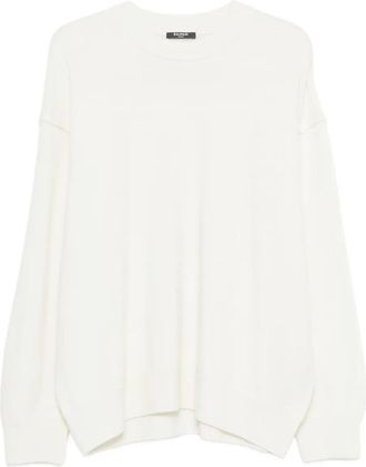 Balmain crew-neck sweater - men - Cashmere/Virgin Wool - S - Neutrals