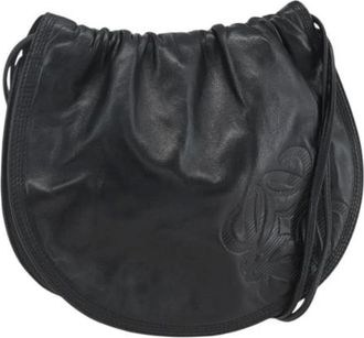 Loewe Pre-owned Cross Body Bags, female, Black, Size: ONE SIZE Pre-owned Leather Cross Body Bag