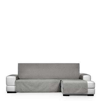 Eysa Funda de sof&aacute; chaise longue hidr&oacute;fugo extra derecha gris oscuro 290 cm