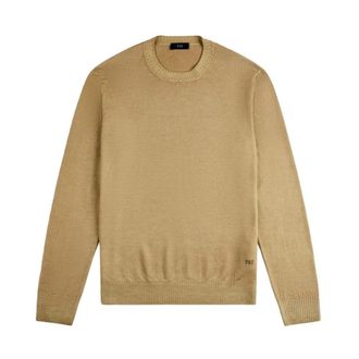Fay Girocollo Tinto Capo F.12 - - Knitwear - Uomo - Beige - M