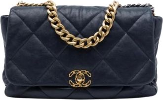 Chanel Borsa Pre-owned Medium 19 Flap Bag - - Pre-owned - Donna - Blu - ONE SIZE