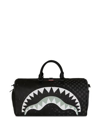 Sprayground Deep Space Drip shark checkerboard holdall - Nero