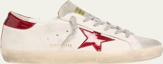 Golden Goose Super Star Glitter Suede Low-Top Sneakers