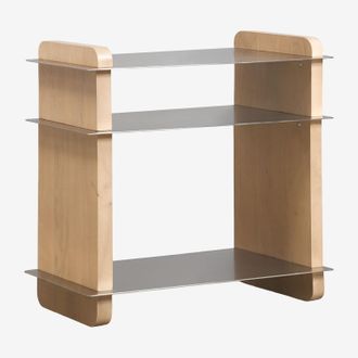 Sklum Pack De 2 Mesitas De Noche 55x40 Cm En Madera De Mango Y Acero Tokyo Sklum