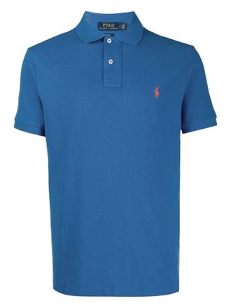 Polo Ralph Lauren Polo Pony-embroidered polo shirt - men - Cotton - M - Blue