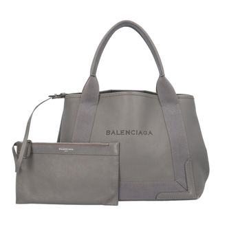 Balenciaga Gray Leather Pouch Tote Bag (Pre-Owned)