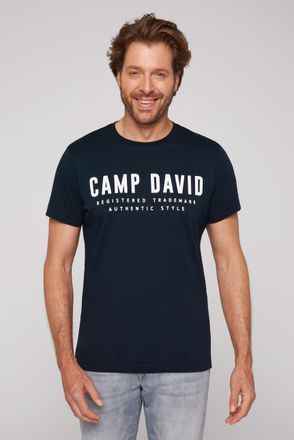 Camp David T-Shirt CAMP DAVID, Herren, Gr. XXL, blau (blau navy), Single Jersey, Obermaterial: 100% Baumwolle, bedruckt, unifarben, normal h&uuml;ftbedeckend, Rundhal