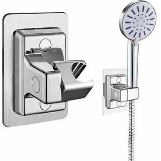OEM Soporte Para Cabezal De Ducha - Universal, Ajustable 360&deg; - Instalaci&oacute;n Potente Y Sin Taladros - Montaje En Pared Para Ba&ntilde;o - Pl&aacute;stico Abs - Crezuo