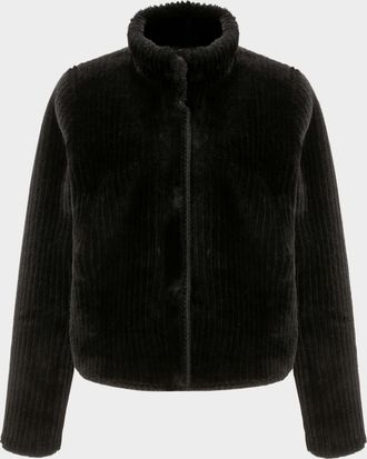 Gorski Reversible Merino Grooved Shearling Lamb Jacket With Embroidered Trim