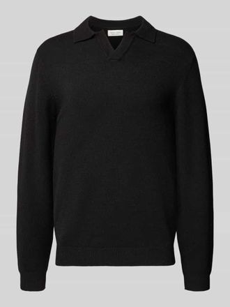 Casual Friday Casual Friday Regular Fit Longsleeve mit Polokragen Modell Karl in Black, Gr&ouml;&szlig;e XL