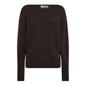 Mos Mosh Gebreide kleding - Dames - Ronde hals truien - Bruin - L - Truien & Vesten