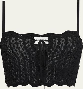 Saint Laurent Cropped Crochet Top