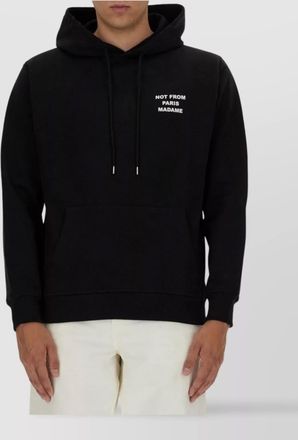 Dr&ocirc;le de Monsieur graphic motto hooded sweatshirt