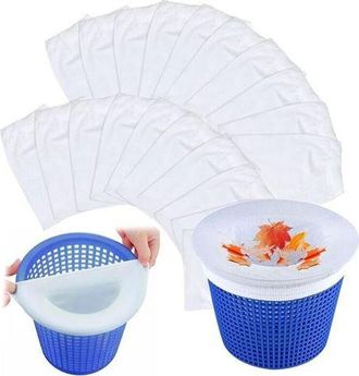 OEM Ulisem 20 Unidades De Calcetines Para Skimmer De Piscina, Calcetines Reutilizables Para Filtro De Piscina, Calcetines Para Skimmer De Piscina, Accesor