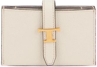 Tod's Leren portemonnee - Dames - Portefeuilles - Beige - ONE Size - Leer - Accessoires