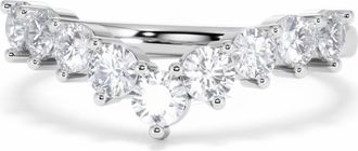 The Diamond Store 0.75ct Lab Diamond Wishbone Ring H/Si Quality in 9K White Gold